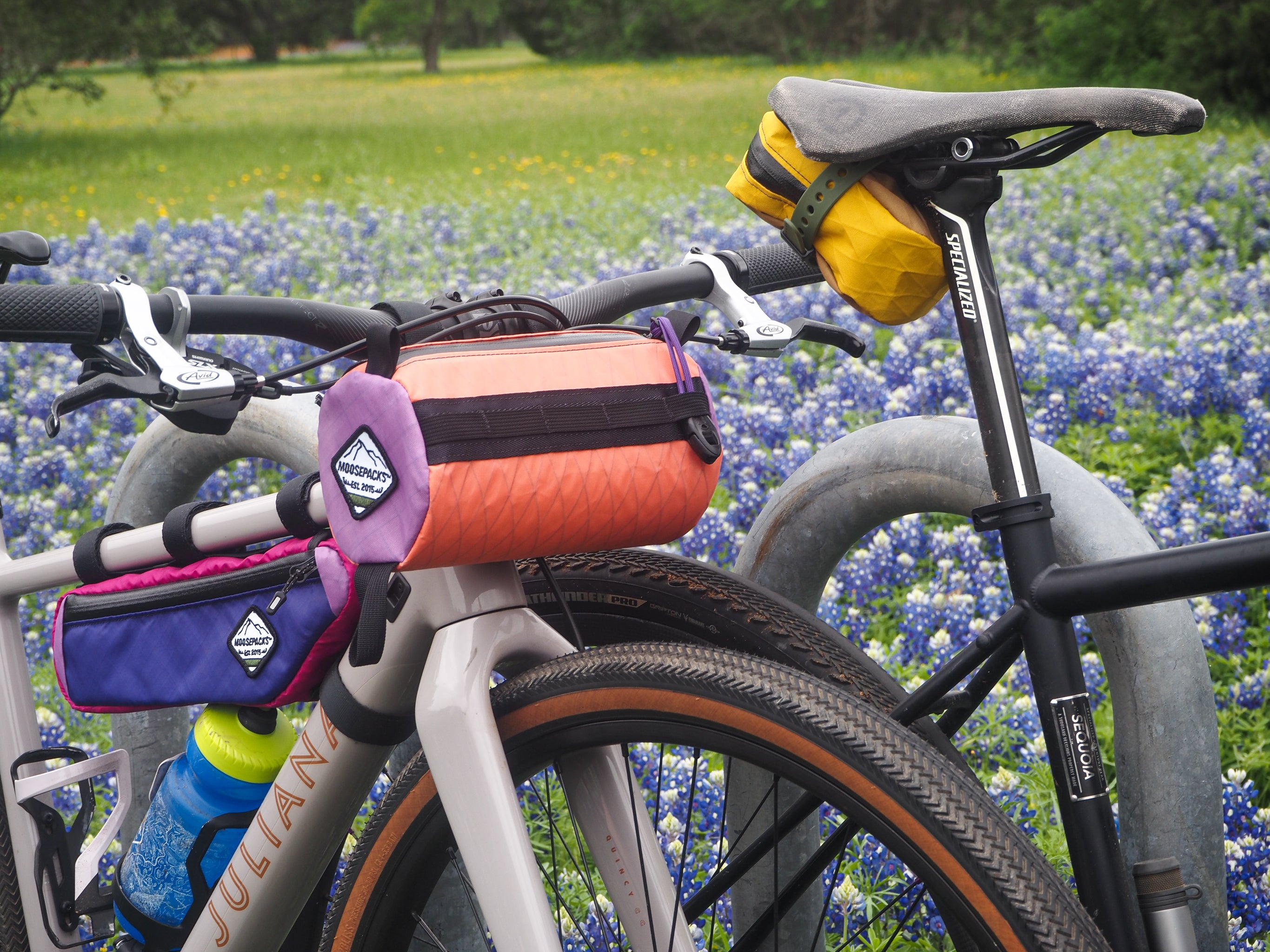 handlebar bag on bike 