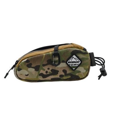 Camo Bag, Key ring clip, Side view. 
