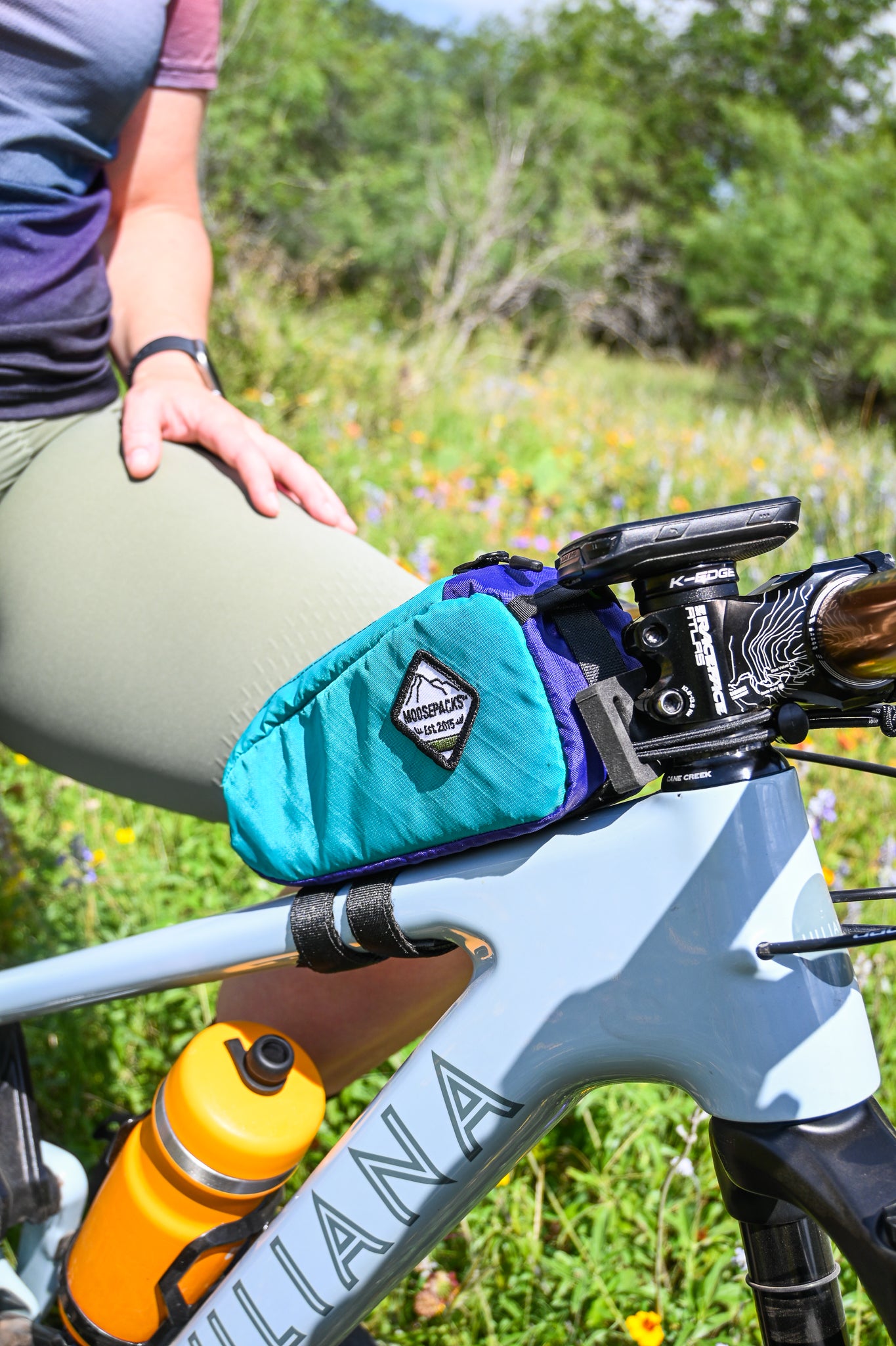 Top Tube bag on Mountain bike 
